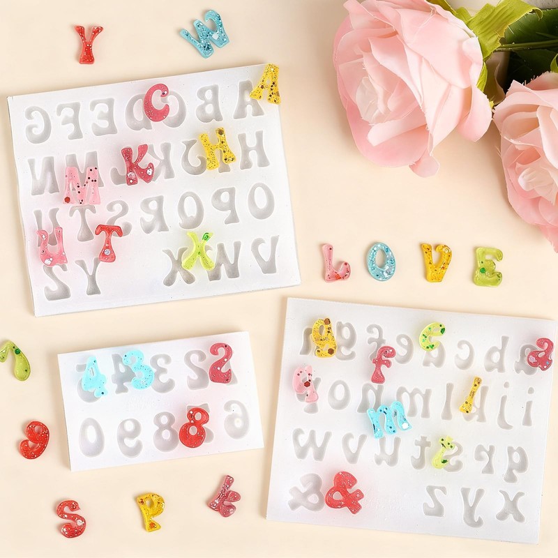 3 PCS Silicone Number Letter Molds Non-Stick Fondant Chocolate Candy Cake gallery