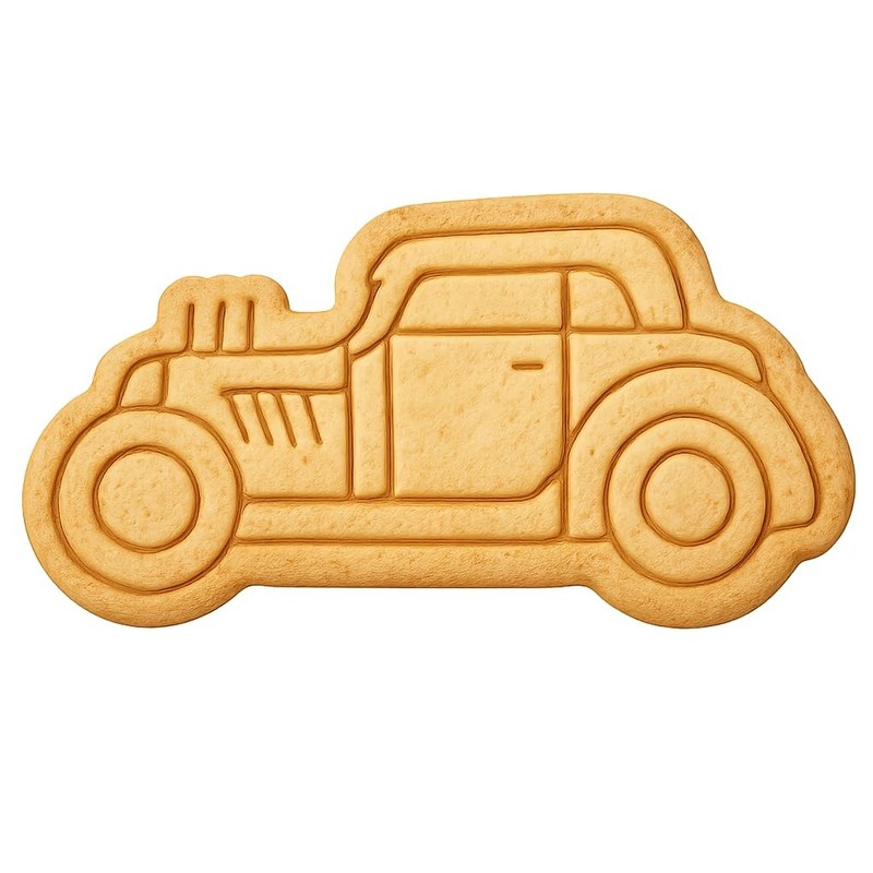 Widebody Hot Rod Cookie Cutter & Stamp, Fondant & Clay – 4×2.3
