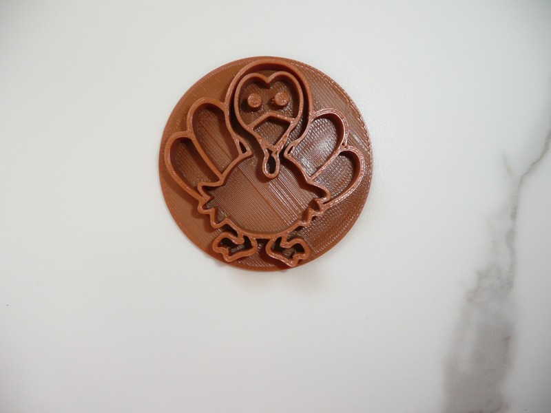 TURKEY CHARACTER THANKSGIVING COOKIE STAMP EMBOSSER MADE IN USA PR5547 gallery