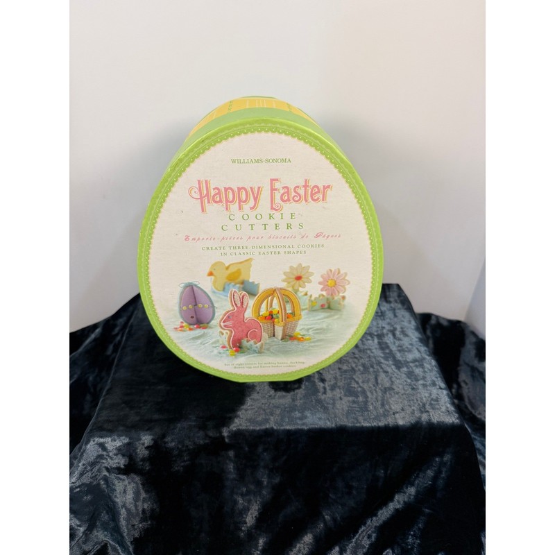 Williams Sonoma Happy Easter Cookie Cutters Set 3D Bunny Egg Basket Duck Flowers