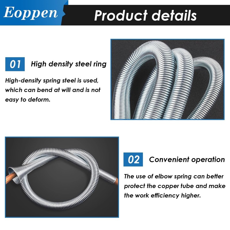 Eoppen 5-in-1 Spring Tube Benders Kit: 1/4", 3/8", 1/2", 5/8", 3/4" Tubing gallery