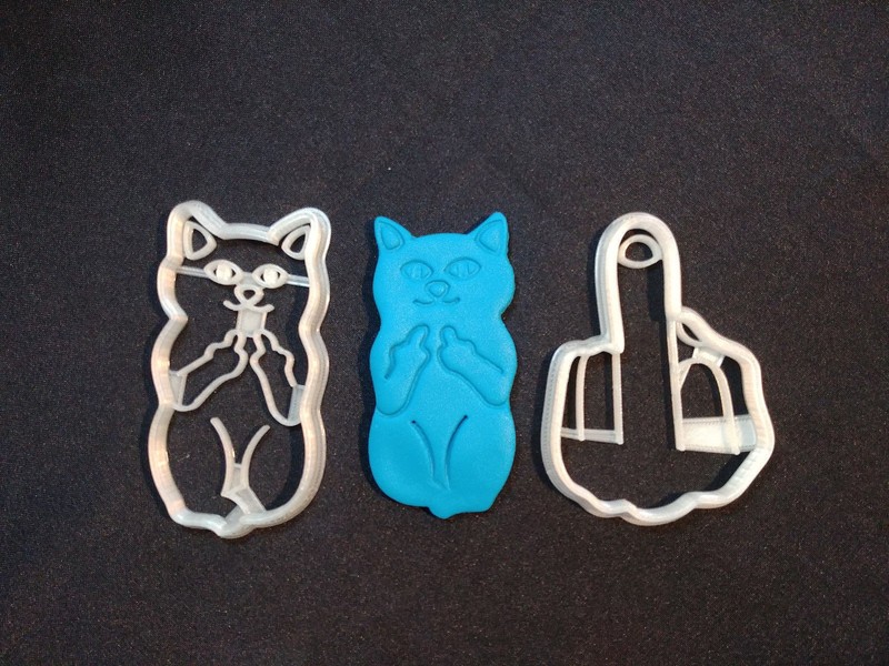 Middle Finger Cookie cutter / Lord Nermal Cookie Cutters