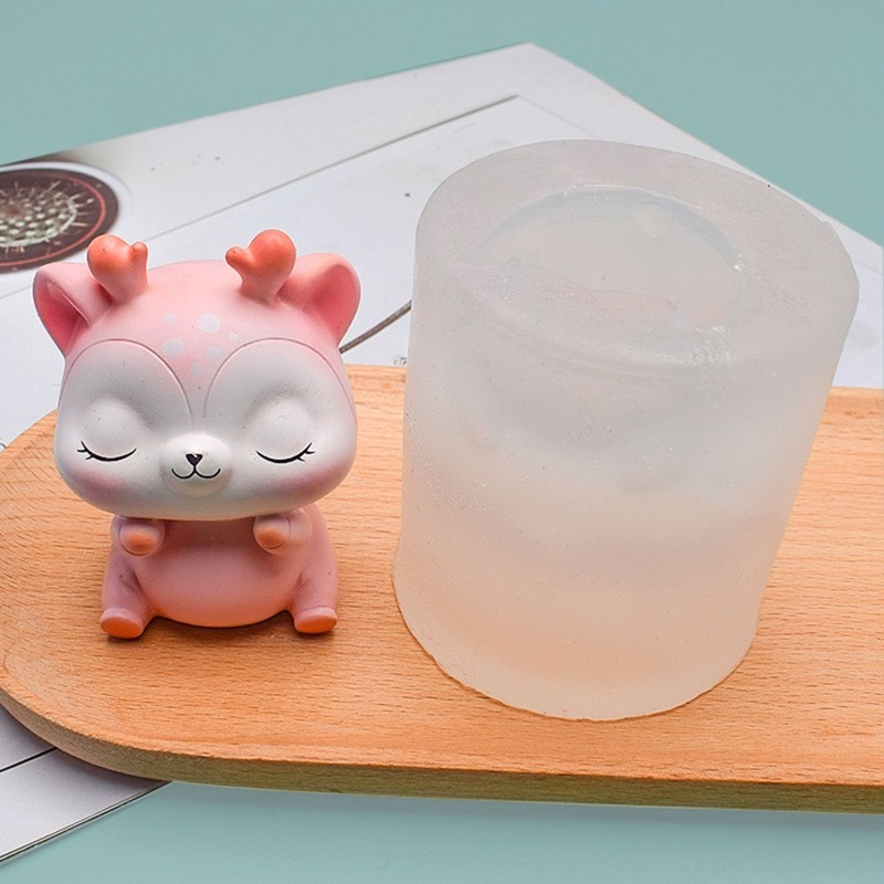 For Creative Deer Shape Silicone Mold for DIY Handmade Scented Candles So gallery