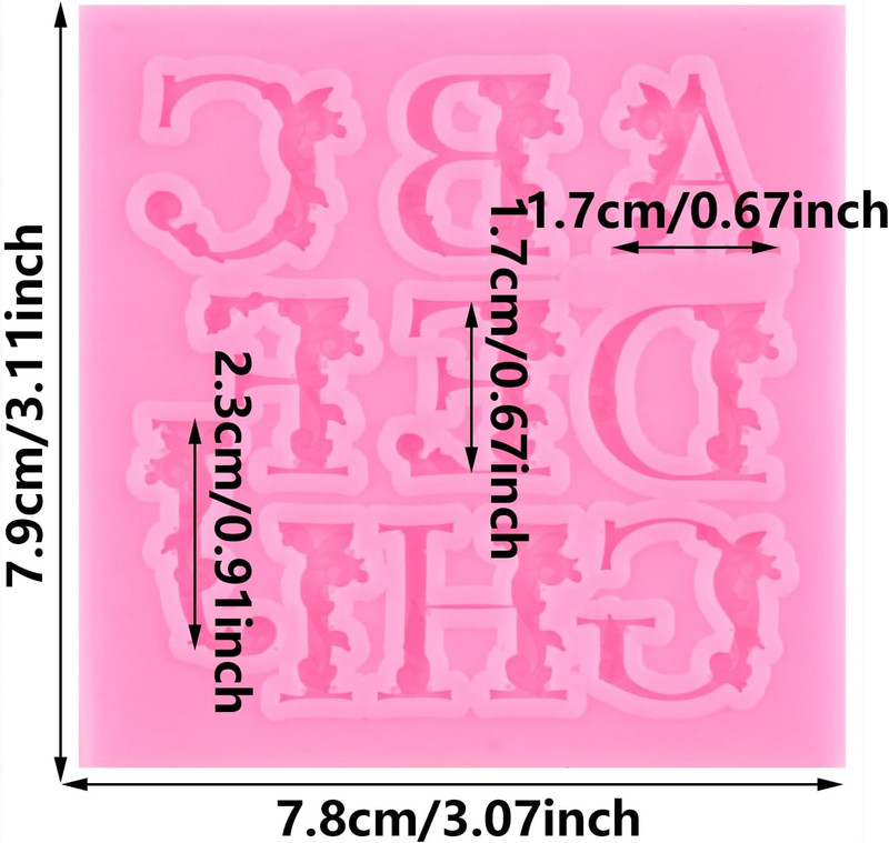 English Letters Fondant Silicone Mold for Cake Decorating Cupcake Topper Candy C gallery
