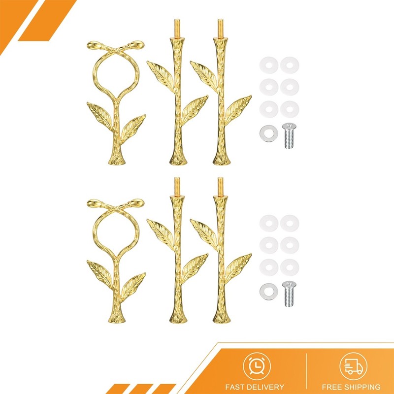 2 Set – 3-Tier Cupcake Stand Hardware Fittings for Cake Stand Vine Gold