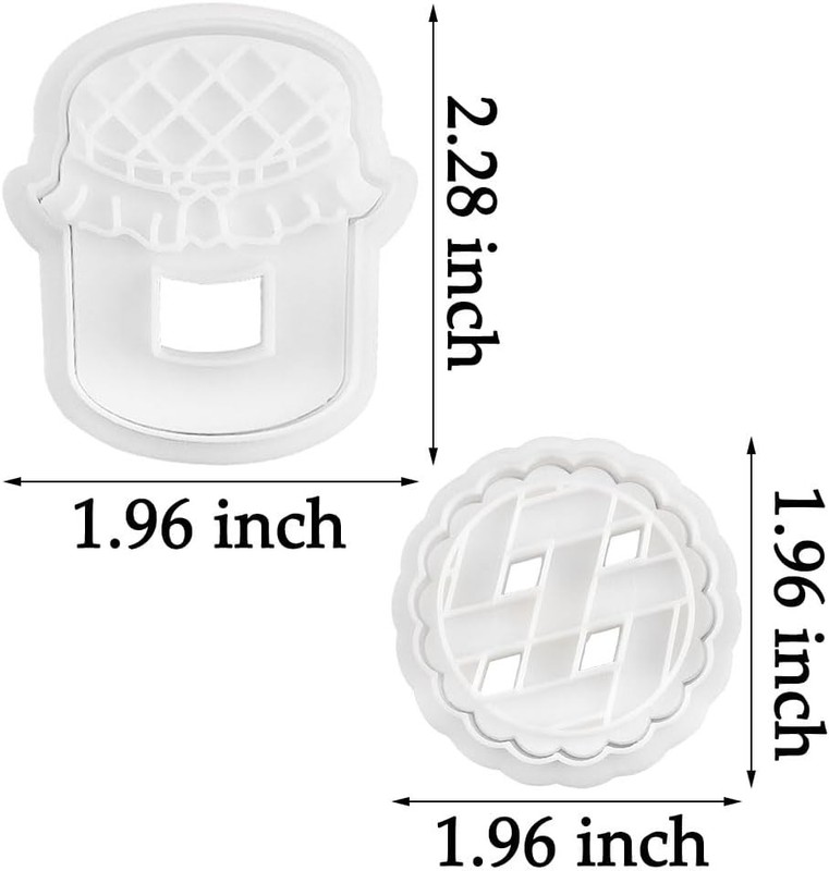 3D Jam Sandwich Cookie Cutter Set Small Cookie Cutters for Kids Jam Biscuit Cutt gallery
