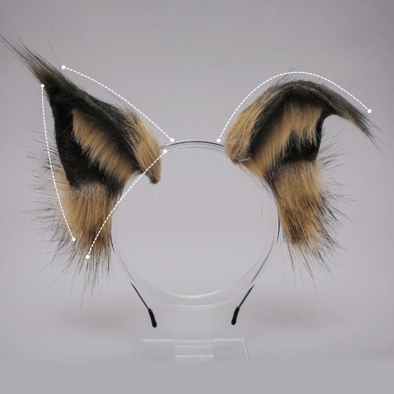 1pc 2021 Lovely Faux Wolf Ears Headband Realistic Furry Fluffy Animal Hair H AL gallery