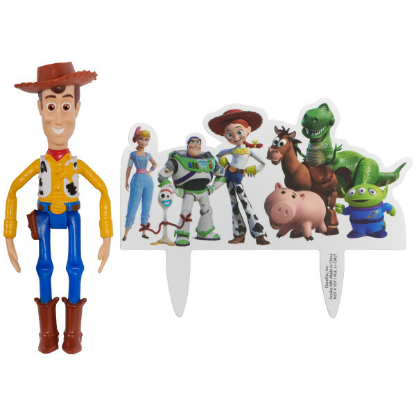 1 Toy Story 4 Woody Decoset Kid Bday Cake Topper Party Decoration 2Pc Set Kit gallery