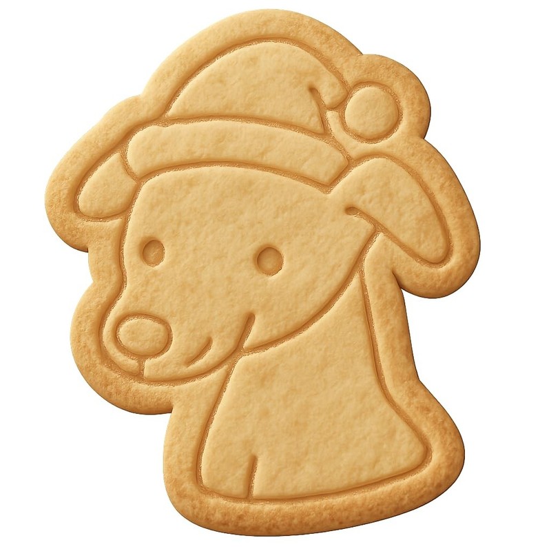 Kawaii Whippet's Christmas Cap Cookie Cutter & Stamp - 4x3.2 Fun Kitchen Baking gallery