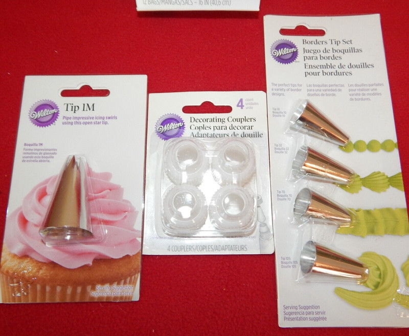 Wilton Cake Decorating Supplies Mixed Lot Bags-Tips-Etc. NIP gallery