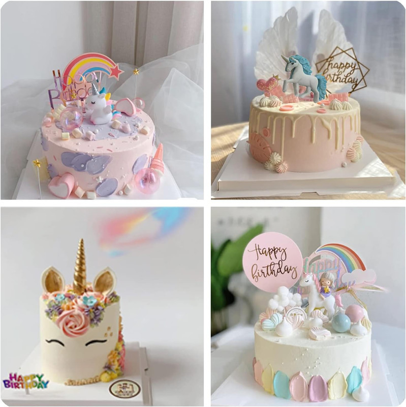 Unicorn Silicone Molds Unicorn Horn Ears Rainbow Fondant Molds for Cake Decorati gallery