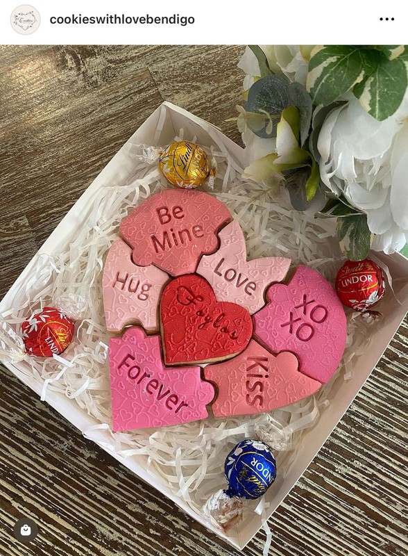 Valentine's day Cookie Cutter Stamp Love Heart Puzzle conversation messages gallery
