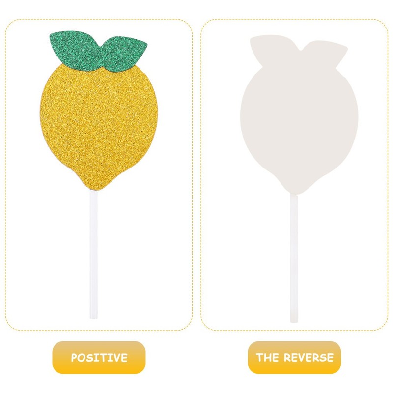 24pcs Cupcake Topper Yellow Lemon Birthday Party Decorations gallery