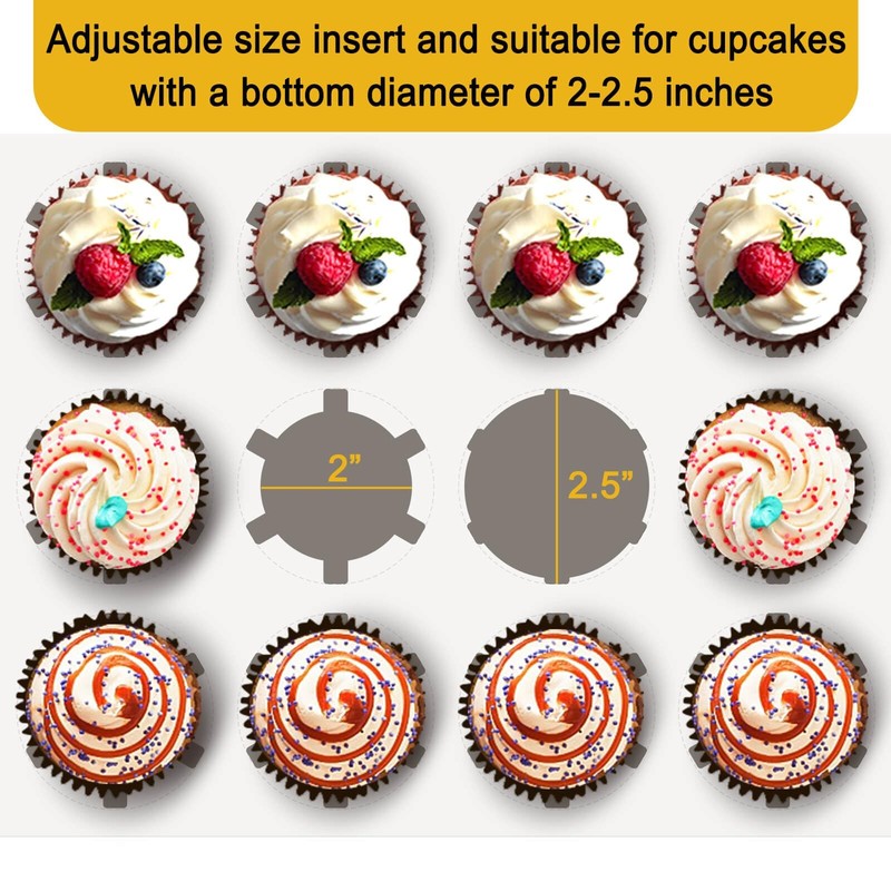 POPUFUN 16 Sets of 12-Count White Cupcake Boxes with Window and Insert, 13x10... gallery