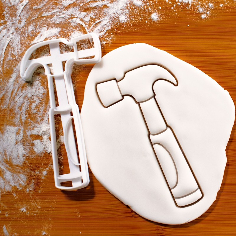 Hammer Cookie Cutter – builder construction carpenter tools housewarming toolbox