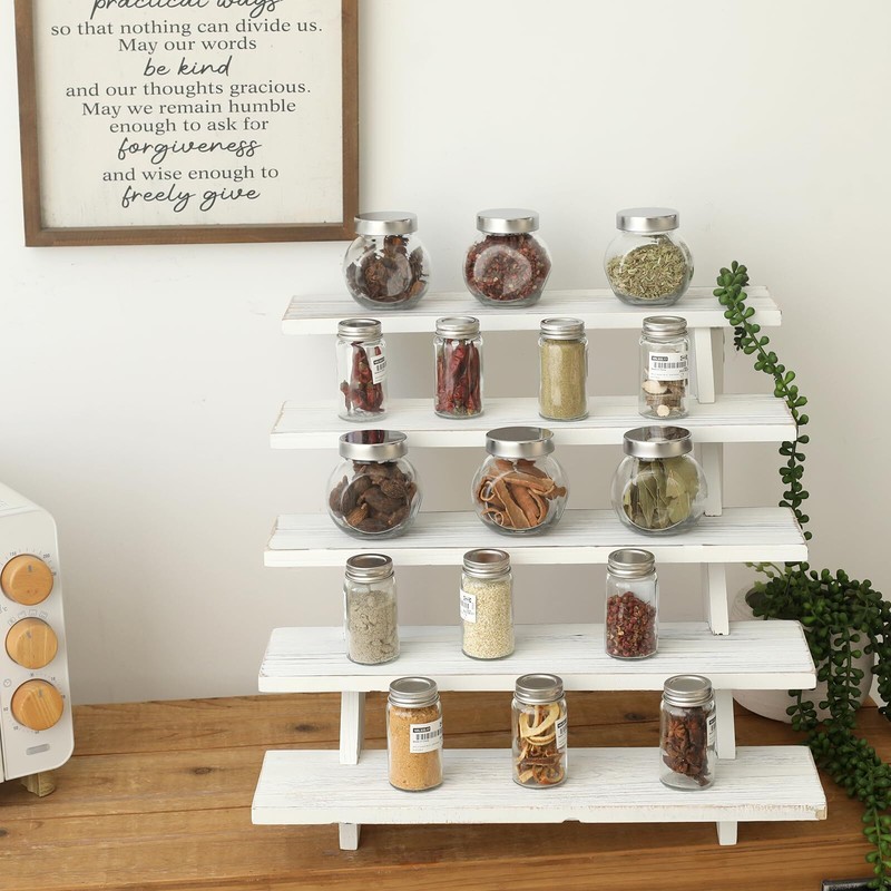 5 Tier Wooden Rustic Cupcake Stand For 30 Cupcakes Stepped Wood Display Stand Fo gallery