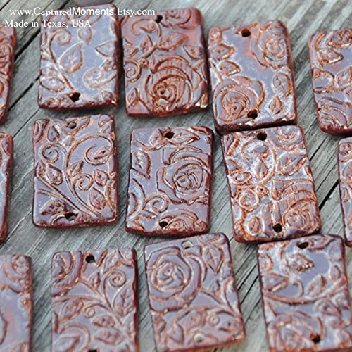 DAMASCUS ROSES Embossed Rolling Pin Wooden Embossing Dough Roller for Cookies... gallery