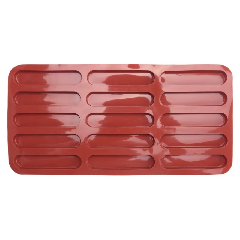 Tiramisu Finger Biscuit Silicone Mould,15 Cavities Cereal Bars Baking Mould5973