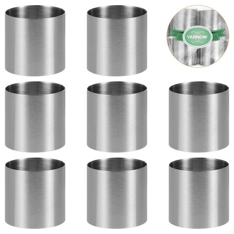 8Pcs Reusable Stainless Steel Cake for Baking Mini Cheese Cake and Dessert gallery