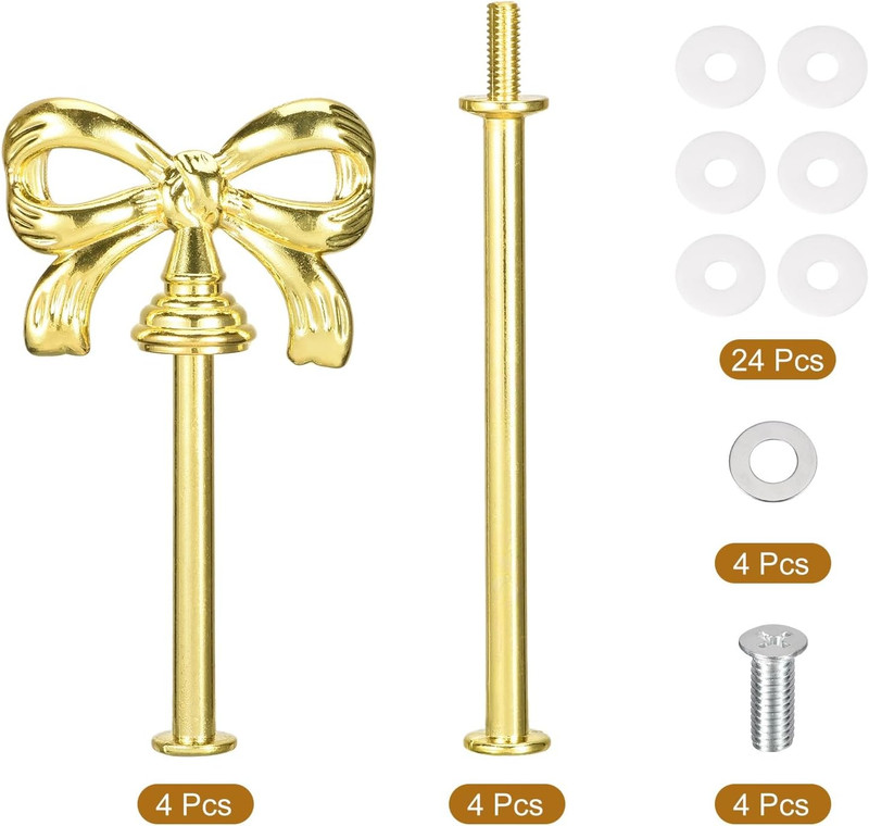 4 Set 2-Tier Cupcake Stand Hardware Handles, Zinc Alloy Cake Plate Stand Handle gallery