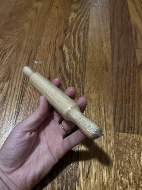 Small Asian Dumpling Tortilla Rolling Pin Wood Mini Roller gallery