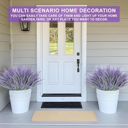Artificial Lavender Flowers for Outdoors Summer 20 Bundles Gray Purple gallery
