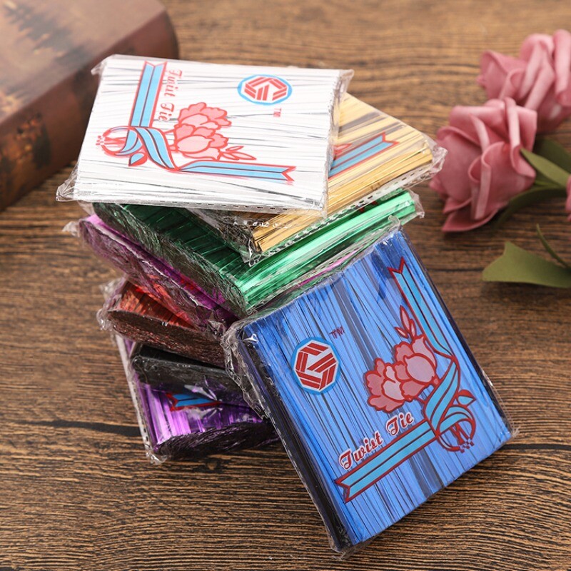 UK 1000pcs 10CM Colorful Packaging Twist Ties Wire Bundling Food Bags Sealing gallery