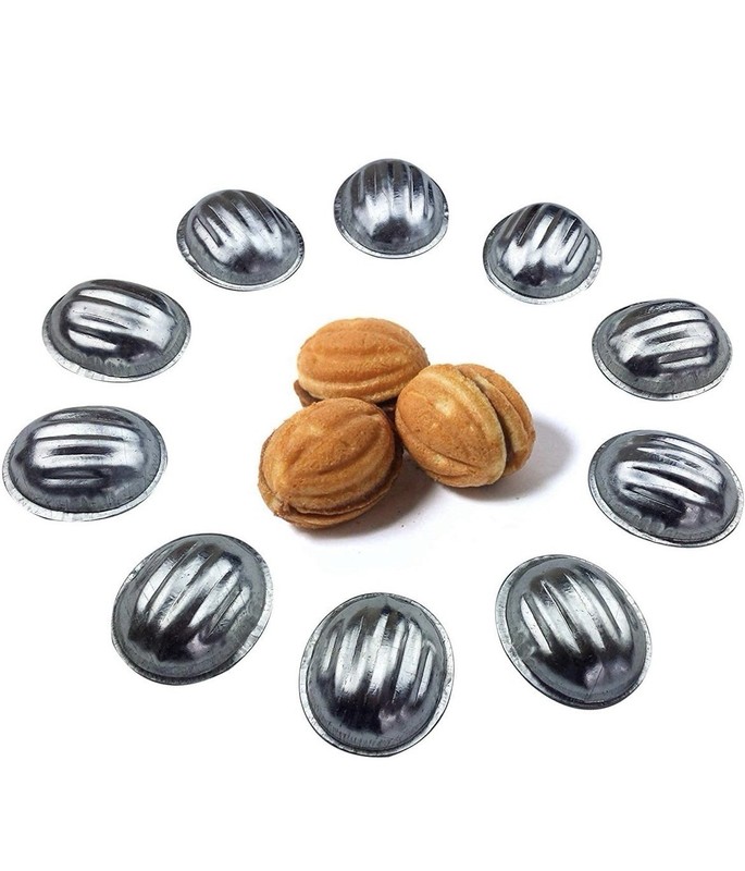 Metal Mold Form Nuts For Sweet Russian Nuts 30 Pcs Pastry Oreshki