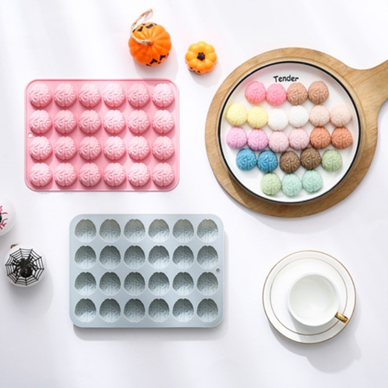 24Cavity Brains Silicone Molds Chocolate Fondants Molds DIY Ornament Molds gallery