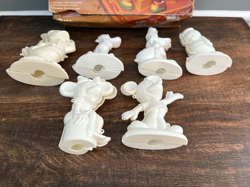 Vintage 1970s Wilton Disney 3D Plastic Chocolate Candy Molds Set of 6 w/ BOX gallery