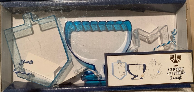 NEW 3-pack Hanukkah Cookie Cutters – Dreidel, Menorah, Star