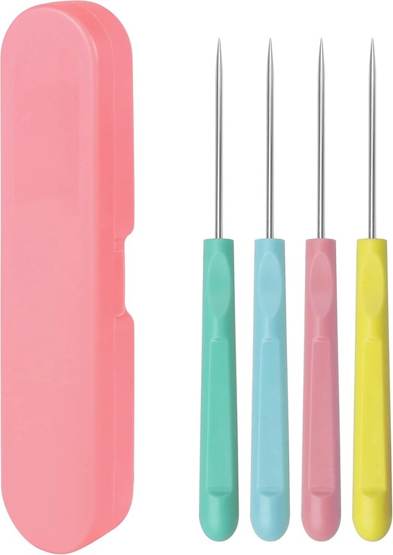 4Pcs 5.2 Inches Sugar Stir Needle, Cookie Scribe Needles Cake Decorating Needle
