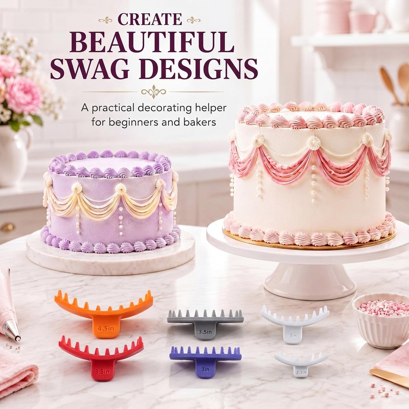 Hushee 6 Pcs Cake Arch as shown in the figure, white, red, purple and yellow gallery