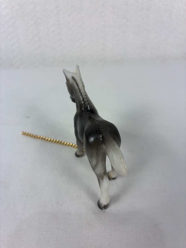 Cake Topper Vintage Molded Plastic Gray/Black Horse gallery