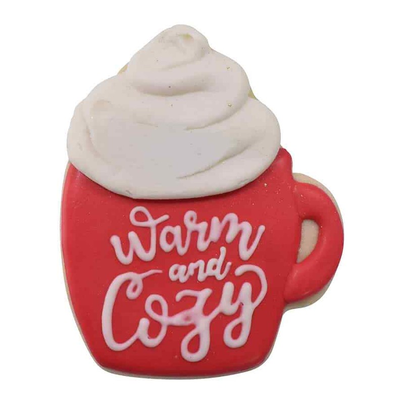 3⅞" Frothy Hot Cocoa Cookie Cutter Tin Steel Latte Coffee Mug Cup Winter Drink gallery