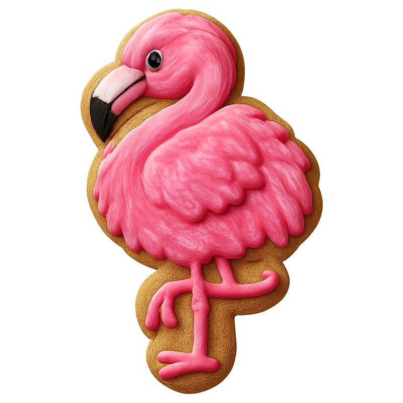 Fluffy Flamingo Cookie Cutter - 2.6x4" Fun Baking Set Premium Quality gallery