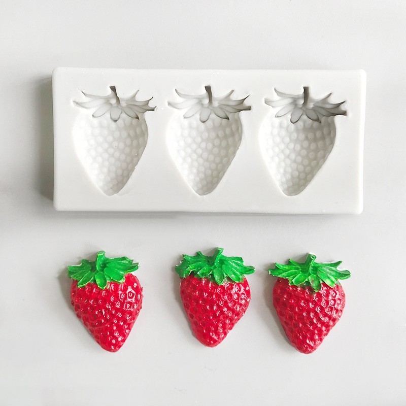 Summer Fruit Silicone Mold Strawberry Pineapple Shape Fondant Mold Cake Cupcake gallery