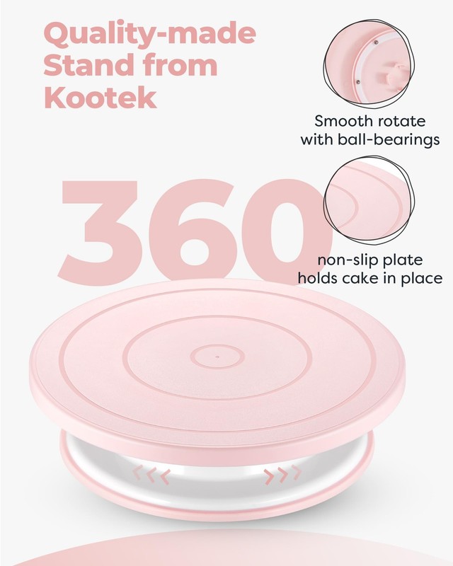 Cake Decorating Kit Baking Supplies Set Cake Turntable with 2 Frosting Straig... gallery