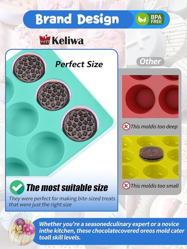 Round Chocolate Cookie Molds Set with Clear Treat Boxes gallery