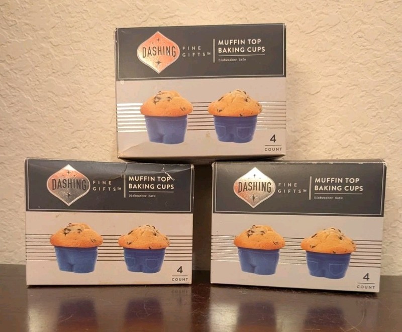 Lot Of 3 Dashing Silicone MUFFIN TOP BAKING CUPS (4 Baking Cups per Package) gallery