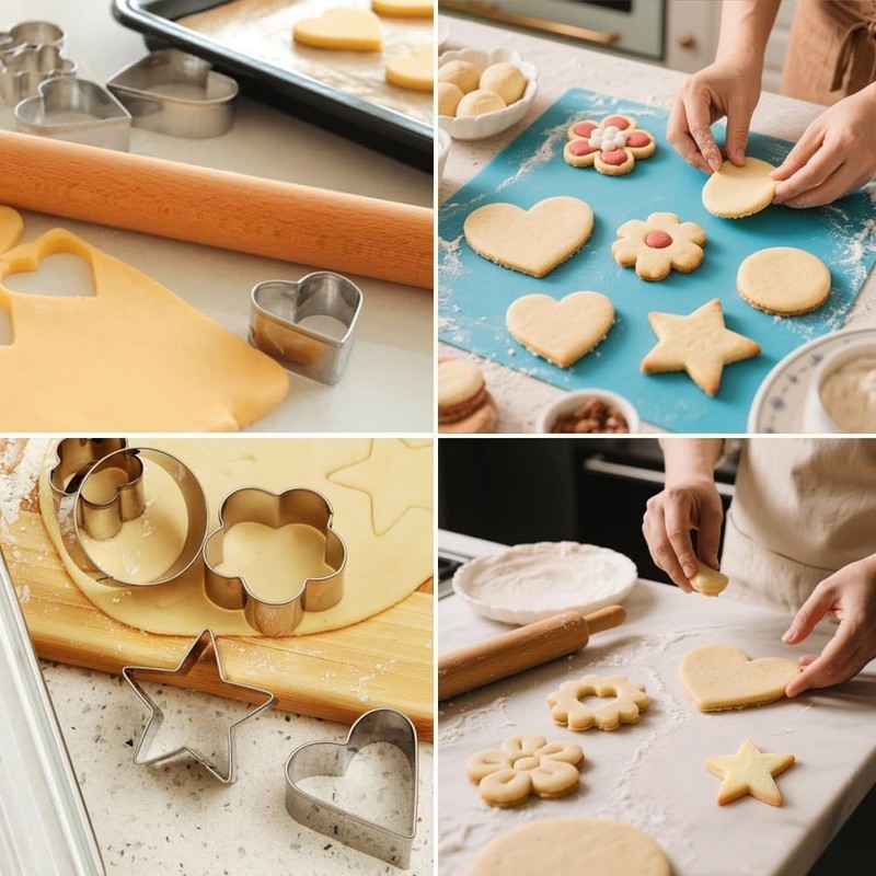 Cookie Cutter Set 12Pcs Stainless Steel Shapes for Baking Craft Mini Shapes gallery