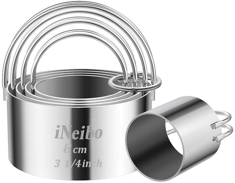 iNeibo Biscuit Cutter Set Cookie Cutter Round Shape Circle Scone Pastry DIY, NEW