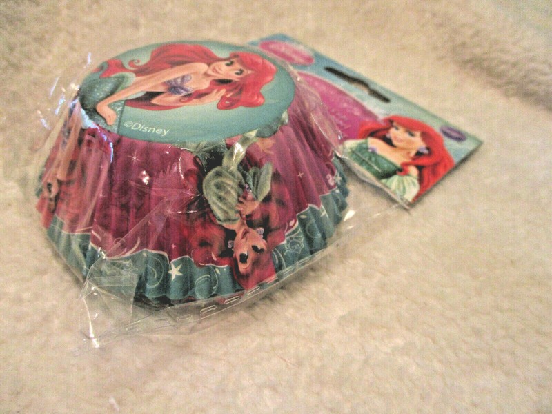 Disney~LITTLE MERMAID~Cupcake Liners~Baking Cups~NEW~Sealed~1 Pkg~50 ct. gallery