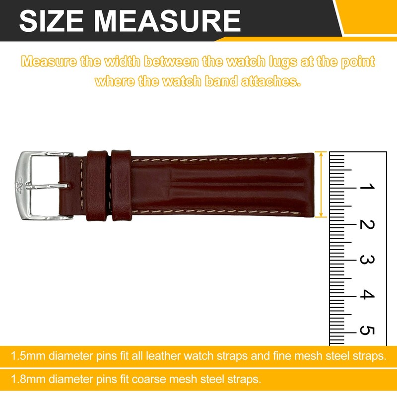 8pcs for watch bars 20mm stainless steel 1.5mm + 1.8mm diameter gallery