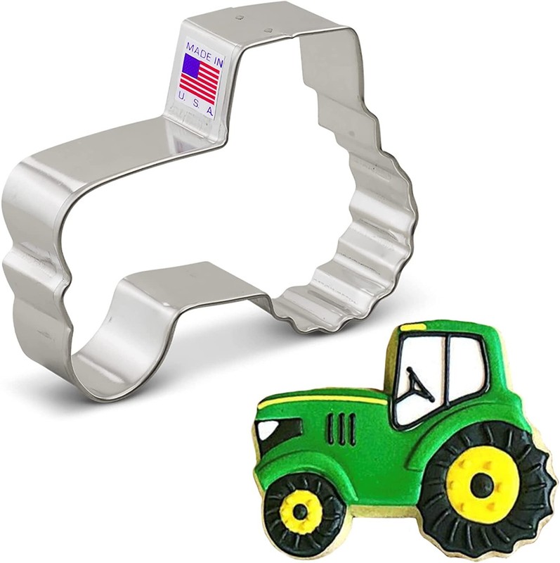 TRACTOR Metal Cookie Cutter – by Ann Clark -4.25 inch