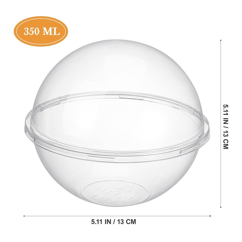 Clear Plastic Fillable Ornaments 350ml Cupcake 10pcs Mousse Cake Muffin Carri... gallery