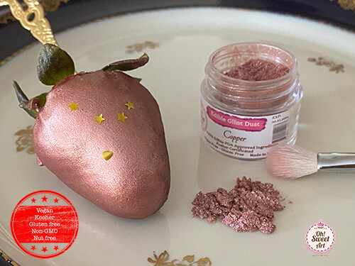 COPPER luster dust - Edible glint 4 gr Gluten Free,Nut Free, Vegan,Kosher gallery