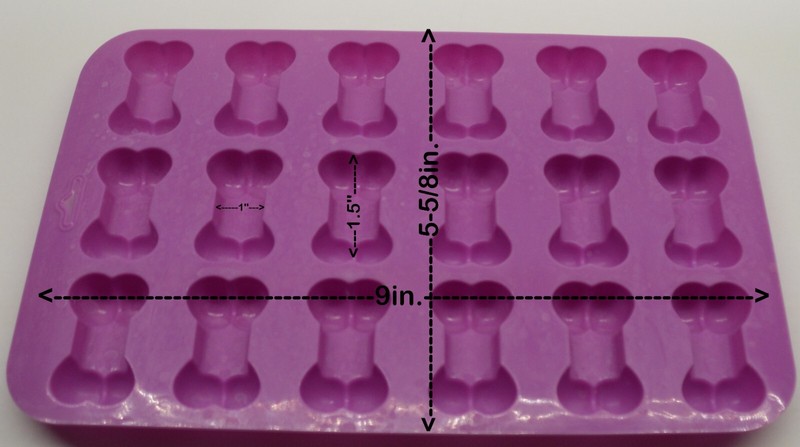 Puppy Dog Paw and Bone Trays Silicone Pet Treat Molds, Set of 5 gallery