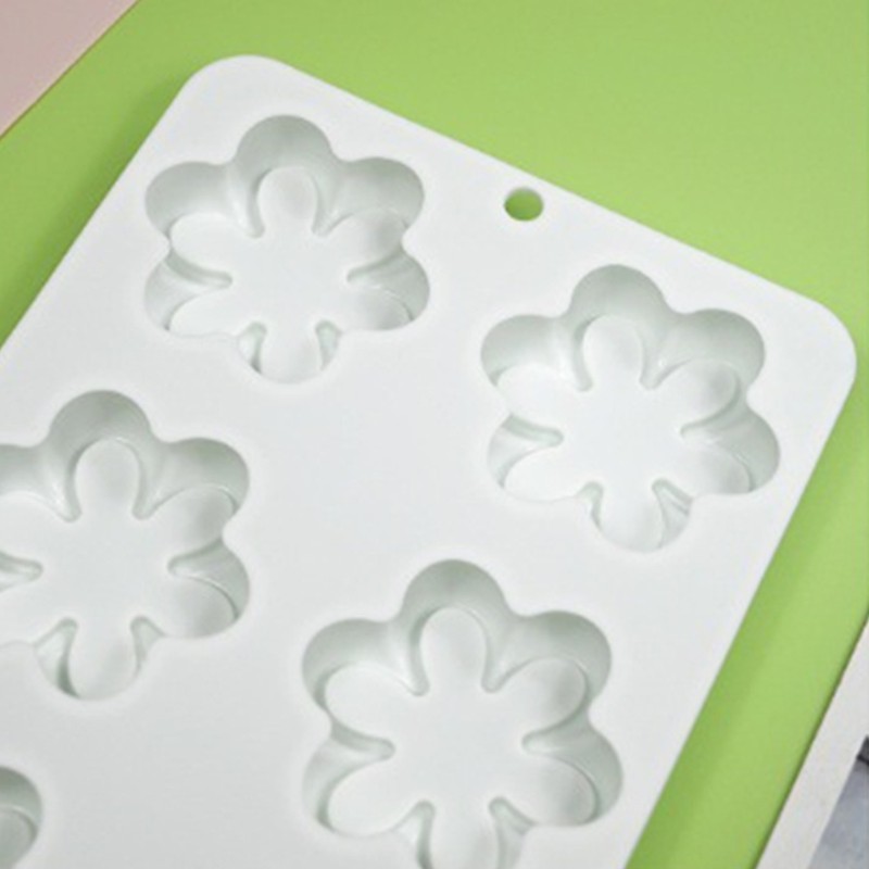 6-cavity Six Petals Flower Silicone Mold for DIY Mousse Cake Jelly Puddings gallery