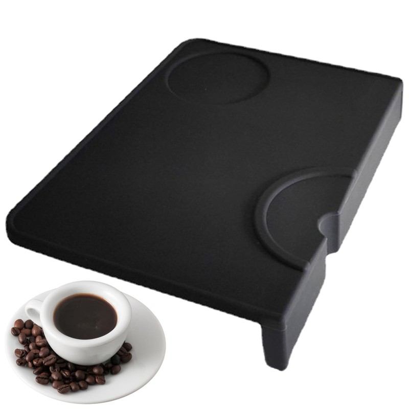 Espresso Tamper Mat,Non Slip Silicone Coffee 8.27 x 5.91 x 1.18inch, Black gallery